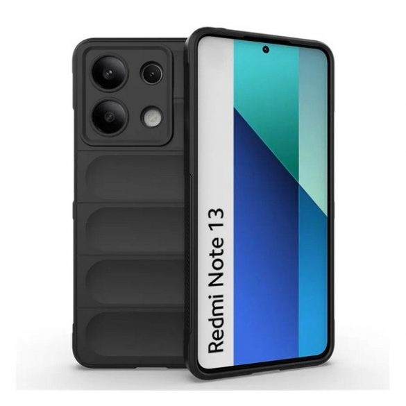 Protectie din silicon pentru telefon (rezistenta la socuri, protectie camera, 3D) NEGRU Xiaomi Redmi Note 13 4G