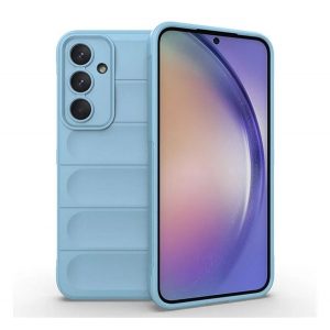 Husă silicon pentru telefon (rezistent la șocuri, protecție cameră, 3D) LIGHT albastruSamsung Galaxy A55 5G (SM-A556)