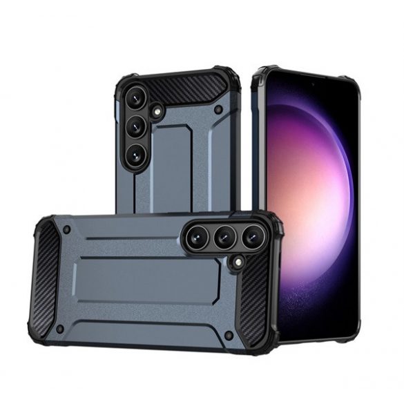 protecțiede telefon din silicon (rezistență la impact, călcâi cu pernă de aer, periat, model de carbon) CUSHION CUSHION Samsung Galaxy A15 (SM-A155), Galaxy A15 5G (SM-A156)