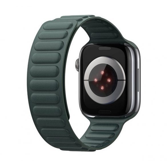 Curea de schimb DUX DUCIS BL (dimensiune personalizată, mică, silicon, model convex, magnetică) VERDE ÎNCHIS Apple Watch Series SE 40mm, Watch Series SE 2 40mm, Watch Series 6 40mm