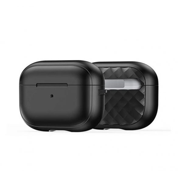 Husa din silicon DUX DUCIS PECC (rezistenta la socuri, carabina, romb) NEGRA Apple AirPods Pro 2