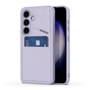 Protectie de telefon din silicon DUX DUCIS RAFI II MAG (suport, buzunar pentru card, RFID, MagSafe) PURPLE Samsung Galaxy S24 (SM-S921)