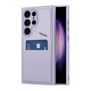 Protector de telefon din silicon DUX DUCIS RAFI II MAG (suport, buzunar pentru card, RFID, MagSafe) PURPLE Samsung Galaxy S24 Ultra (SM-S928)