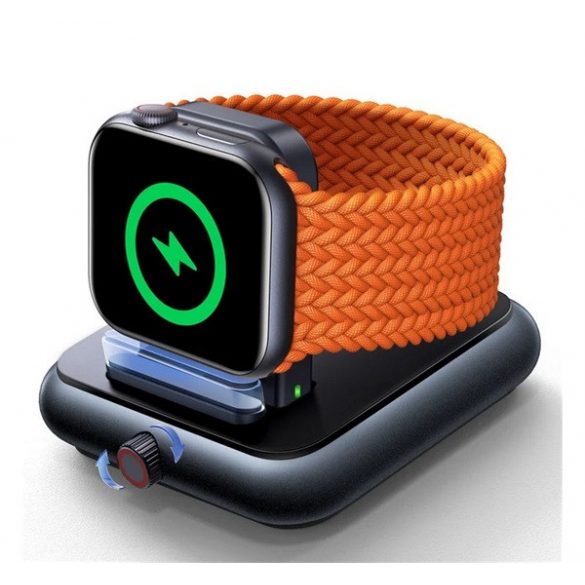 Încărcător de birou JOYROOM (5 W, wireless, magnetic, încărcător Apple Watch + cablu de alimentare tip C) NEGRU