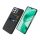 Protectie din plastic pentru telefon (rezistenta la impact, suport card, efect textil) NEGRU Honor X8b