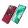 Protectie din plastic pentru telefon (rezistenta la impact, suport card, efect textil) RED Honor X8b