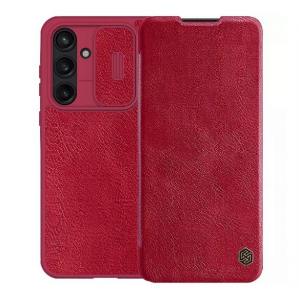 NILLKIN QIN PROHusăîn picioare, efect piele (FLIP, deschidere laterală, buzunar pentru carduri, protecție cameră) PIROS Samsung Galaxy A55 5G (SM-A556)