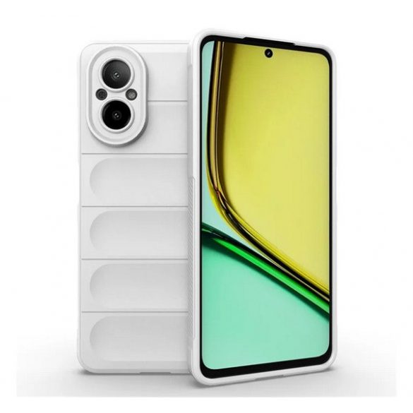 Protectie din silicon pentru telefon (rezistenta la socuri, protectie camera, 3D) ALB Realme C67 4G