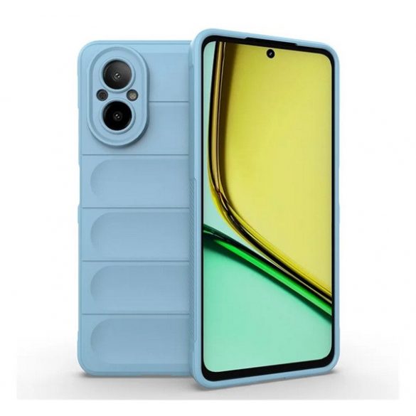 Protectie din silicon pentru telefon (rezistenta la socuri, protectie camera, 3D) ALBASTRU DESCHIS Realme C67 4G