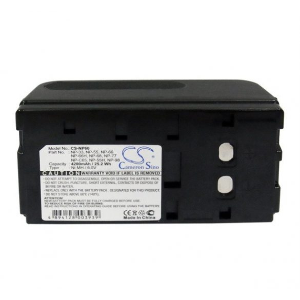 Baterie CAMERON SINO NI-MH (6.0V / 4200mAh, compatibil Sony NP-33) NEGRU