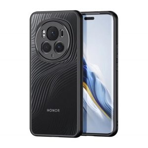 DUX DUCIS AIMO plastic protecțiede telefon (rezistent la șocuri, cadru de silicon, protecțiede cameră, mat, val) negru Honor Magic6 Pro 5G