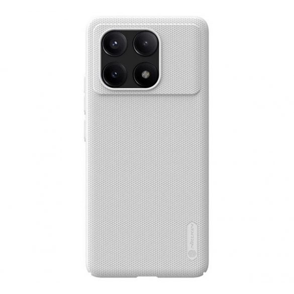 Protector de telefon din plastic NILLKIN SUPER FROSTED (cauciucat, suprafata aspra) ALB Xiaomi Poco X6 Pro 5G