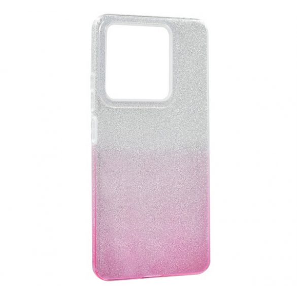 Protectie de telefon din silicon (interior din plastic, spate lucios) TRANSPARENT/ROZ Xiaomi Redmi Note 13 Pro 5G