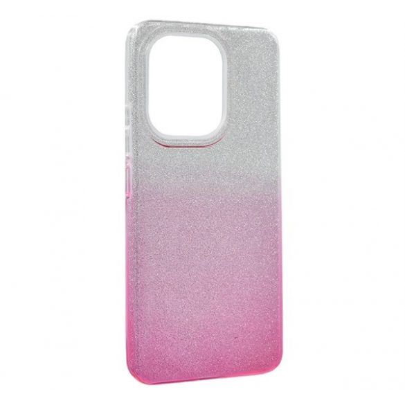 Protectie de telefon din silicon (interior din plastic, spate lucios) TRANSPARENT/ROZ Xiaomi Redmi Note 13 4G