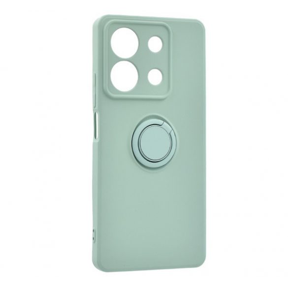 Protector de telefon din silicon (inel de fixare, interior din microfibra de pluș, magnetic, protector pentru cameră) ALBASTRU MENTA Xiaomi Redmi Note 13 5G