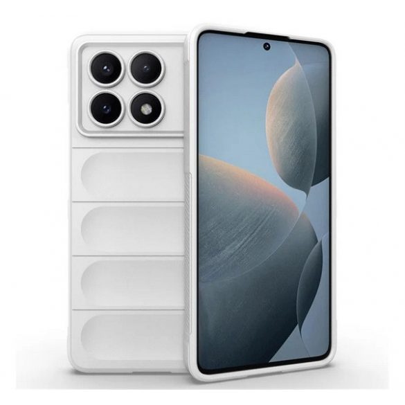 Protectie din silicon pentru telefon (rezistenta la socuri, protectie camera, 3D) ALB Xiaomi Poco X6 Pro 5G