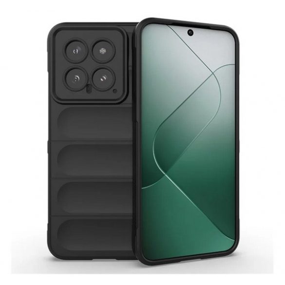 Protectie din silicon pentru telefon (rezistenta la socuri, protectie camera, 3D) NEGRU Xiaomi 14 5G