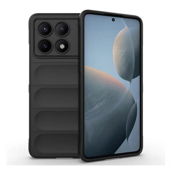 Protectie din silicon pentru telefon (rezistenta la socuri, protectie camera, 3D) NEGRU Xiaomi Poco X6 Pro 5G