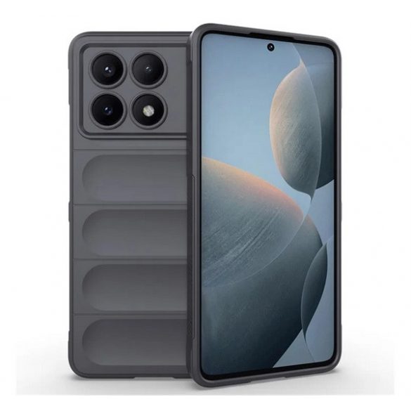 Husă silicon pentru telefon (rezistent la șocuri, protecția camerei, 3D) SILICON maro Xiaomi Poco X6 Pro 5G