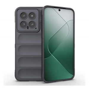 Protectie din silicon pentru telefon (rezistenta la socuri, protectie camera, 3D) DARK GREY Xiaomi 14 5G