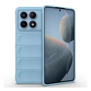 Husă silicon pentru telefon (rezistent la șocuri, protecția camerei, 3D) LIGHT albastruXiaomi Poco X6 Pro 5G