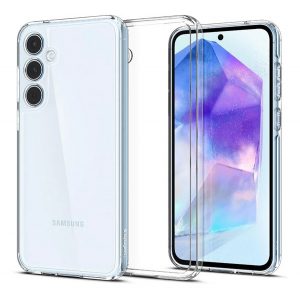 Protectie telefon SPIGEN ULTRA HYBRID din plastic (rezistenta la impact, cadru perna de aer) TRANSPARENT Galaxy A55 5G