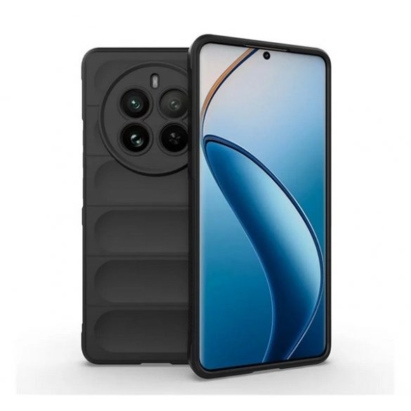 Protectie din silicon pentru telefon (rezistenta la socuri, protectie camera, 3D) NEGRU Realme 12 Pro Plus, 12 Pro