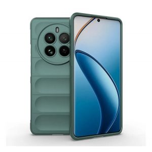 Protectie din silicon pentru telefon (rezistenta la socuri, protectie camera, 3D) VERDE INCHIS Realme 12 Pro, Realme 12 Pro+