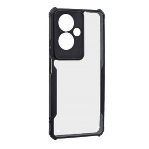 Protectie din silicon pentru telefon (rezistenta la impact, colt cu perna de aer, spate acrilic, protectie pentru camera) NEGRU Oppo A79