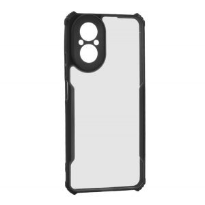 Protectie din silicon pentru telefon (rezistenta la impact, colt cu perna de aer, spate acrilic, protectie pentru camera) NEGRU Realme C67 4G