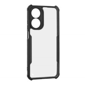 Protectie din silicon pentru telefon (rezistenta la impact, colt cu perna de aer, spate acrilic, protectie camera) NEGRU OPPO A78