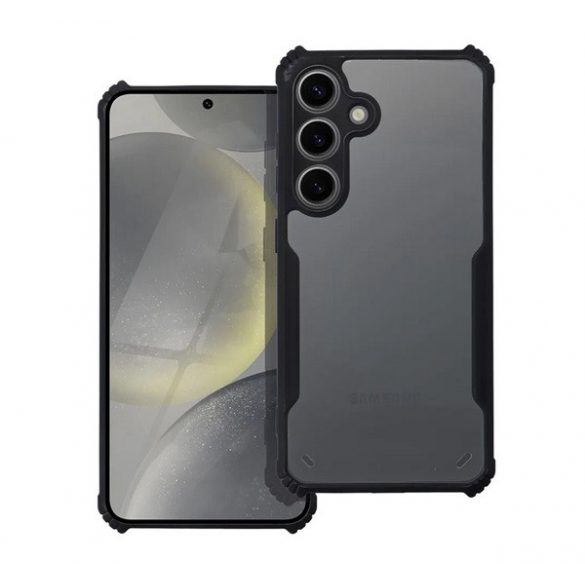 Protectie din silicon pentru telefon (rezistenta la impact, colt cu perna de aer, spate acrilic, protectie pentru camera) NEGRU Galaxy A14, Galaxy A14 5G