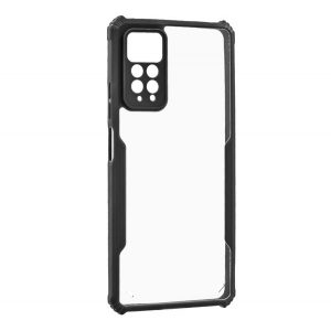 Protectie din silicon pentru telefon (rezistenta la impact, colt cu perna de aer, spate acrilic, protectie pentru camera) NEGRU Redmi Note 12 Pro