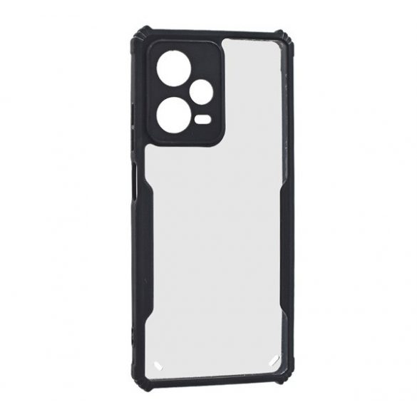 Protectie din silicon pentru telefon (rezistenta la impact, colt cu perna de aer, spate acrilic, protectie pentru camera) NEGRU Poco X5 Pro, Redmi Note 12 Pro 5G