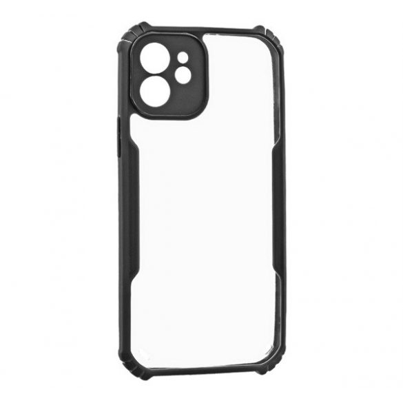 Protectie din silicon pentru telefon (rezistenta la impact, colt cu perna de aer, spate acrilic, protectie pentru camera) NEGRU iPhone 12, iPhone 12 Pro