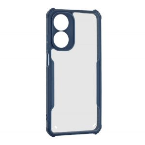 Protectie din silicon pentru telefon (rezistenta la impact, colt cu perna de aer, spate acrilic, protectie pentru camera) ALBASTRU INCHIS OPPO A78