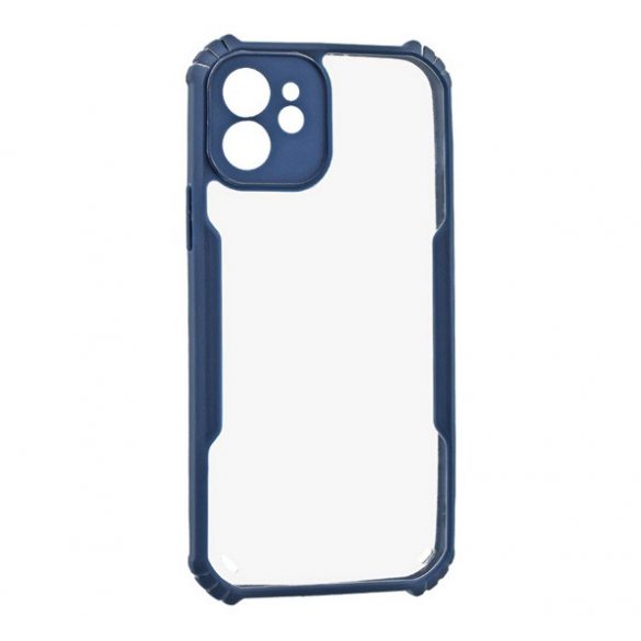 Protectie din silicon pentru telefon (rezistenta la impact, colt cu perna de aer, spate acrilic, protectie pentru camera) ALBASTRU INCHIS iPhone 12, iPhone 12 Pro