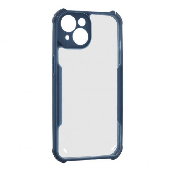 Protectie din silicon pentru telefon (rezistenta la impact, colt cu perna de aer, spate acrilic, protectie pentru camera) BLUE INCHIS iPhone 15 Plus