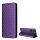 Carcasă în picioare, efect piele (FLIP, deschidere laterală, suport desktop, romb 3D complet, premium) PURPLE ZTE Blade V50 Design 5G