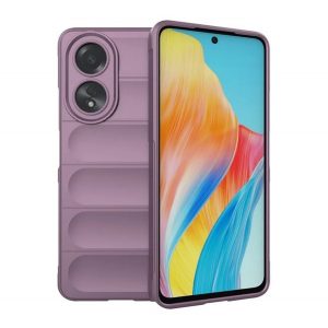 Protectie din silicon pentru telefon (rezistenta la socuri, protectie camera, 3D) PURPLE OPPO A58