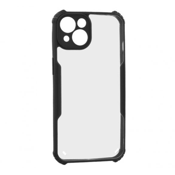 Protectie din silicon pentru telefon (rezistenta la impact, colt cu perna de aer, spate acrilic, protectie pentru camera) NEGRU Apple iPhone 14 Plus