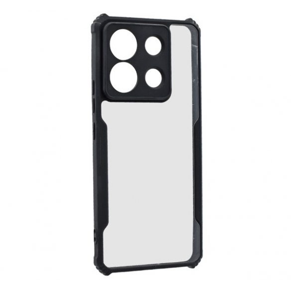 Protectie din silicon pentru telefon (rezistenta la impact, colt cu perna de aer, spate acrilic, protectie camera) NEGRU Xiaomi Poco X6 5G, Redmi Note 13 Pro 5G