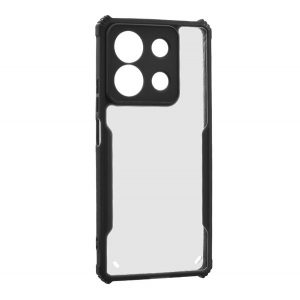 Protectie din silicon pentru telefon (rezistenta la impact, colt cu perna de aer, spate acrilic, protectie pentru camera) NEGRU Xiaomi Redmi Note 13 5G