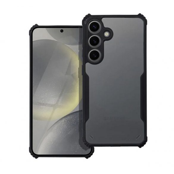 Protectie din silicon pentru telefon (rezistenta la impact, colt cu perna de aer, spate acrilic, protectie pentru camera) NEGRU Samsung Galaxy A35 5G (SM-A356)