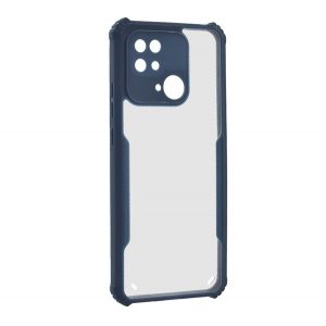 Protectie din silicon pentru telefon (rezistenta la impact, colt cu perna de aer, spate acrilic, protectie camera) ALBASTRU INCHIS Xiaomi Redmi 10C