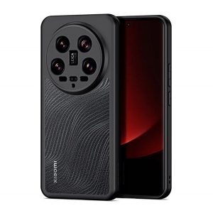 Protector de telefon din plastic DUX DUCIS AIMO (rezistenta la impact, cadru silicon, protectie camera, mat, val) NEGRU Xiaomi 14 Ultra