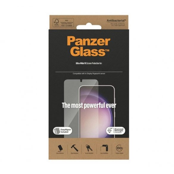 Sticlă de protecție a ecranului PANZERGLASS (3D, rezistență la impact, 9H + cadru auxiliar) TRANSPARENT Samsung Galaxy A35 5G (SM-A356)