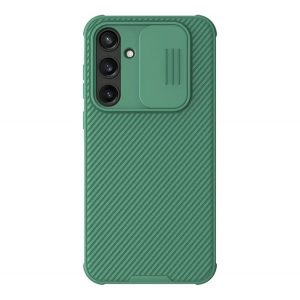 Protector de telefon din plastic NILLKIN CAMSHIELD PRO (cadru din silicon, rezistenta la impact, protectie camera, dungi) VERDE ÎNCHIS Samsung Galaxy A35 5G (SM-A356)