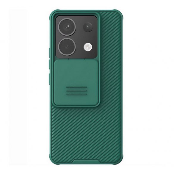 Protector de telefon din plastic NILLKIN CAMSHIELD PRO (cadru din silicon, rezistenta la impact, protectie camera, dungi) VERDE INCHIS Xiaomi Poco X6 5G, Redmi Note 13 Pro 5G