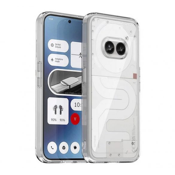 Protectie din plastic pentru telefon (cadru din silicon, rezistenta la impact, spate transparent) TRANSPARENT Nimic Telefon (2a)